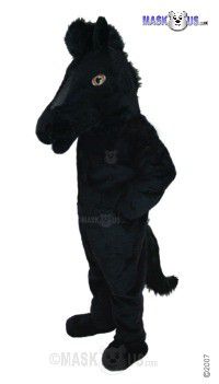 Black Mustang Mascot Costume T0168