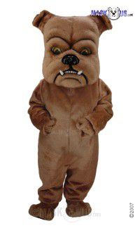 Brown Bulldog Mascot Costume T0073