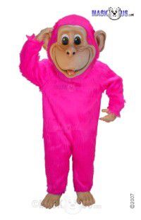 Pink Chimp Mascot Costume T0176