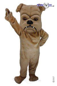 Tan Bulldog Mascot Costume T0072