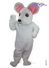Albino Mouse Mascot Costume T0066
