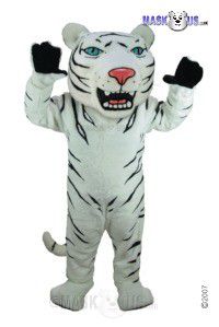 Albino Tiger Mascot Costume T0010