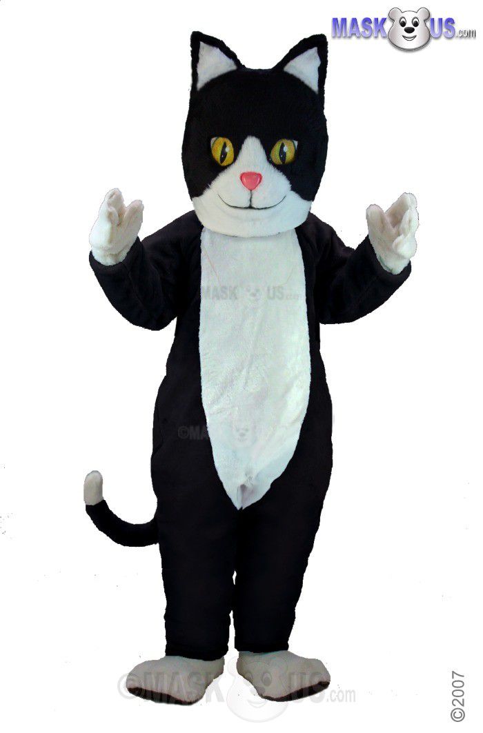 Saw Reverse Bear Trap Mask Black White Cat Stuffed Cloth Head