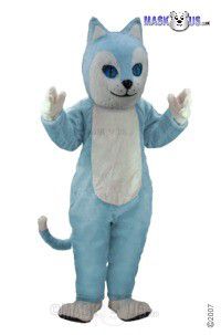 Blue Cat Mascot Costume T0040