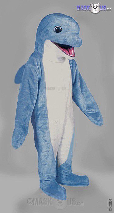 Blue Dolphin Mascot Costume 37420