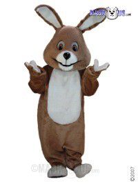 Brown Bunny Mascot Costume T0224