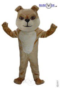 Cream Bulldog Mascot Costume T0075