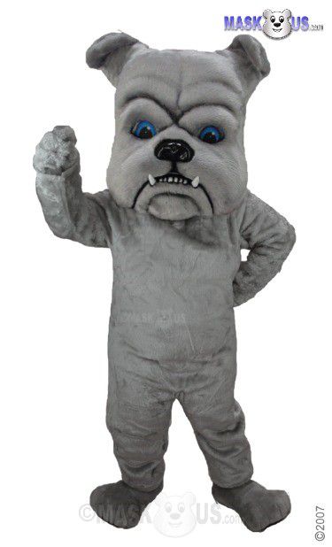 Grey Bulldog Mascot Costume T0071
