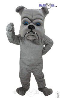 Grey Bulldog Mascot Costume T0071