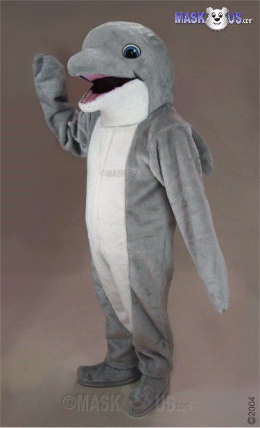 Grey Dolphin Mascot Costume 37319