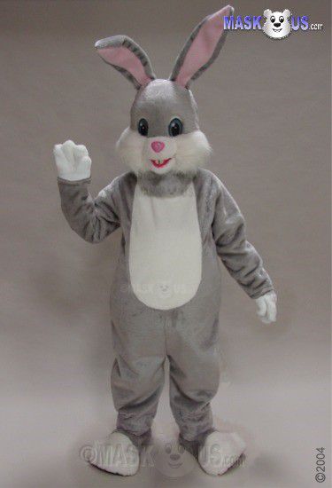 Grey Rabbit Mascot Costume 45006