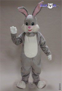 Grey Rabbit Mascot Costume 45006