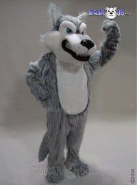 Grey Wolf Mascot Costume 45147