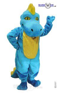 Lt Blue Dino Mascot Costume T0214