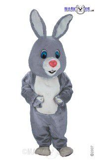 Light Grey Rabbit Mascot Costume T0249