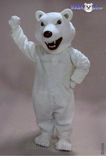 Mean Polar Bear Mascot Costume 41416