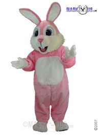Pink Rabbit Mascot Costume T0234