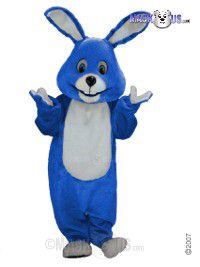 Royal Blue Bunny Mascot Costume T0225