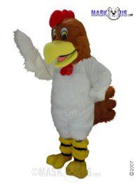 White Rooster Mascot Costume T0157